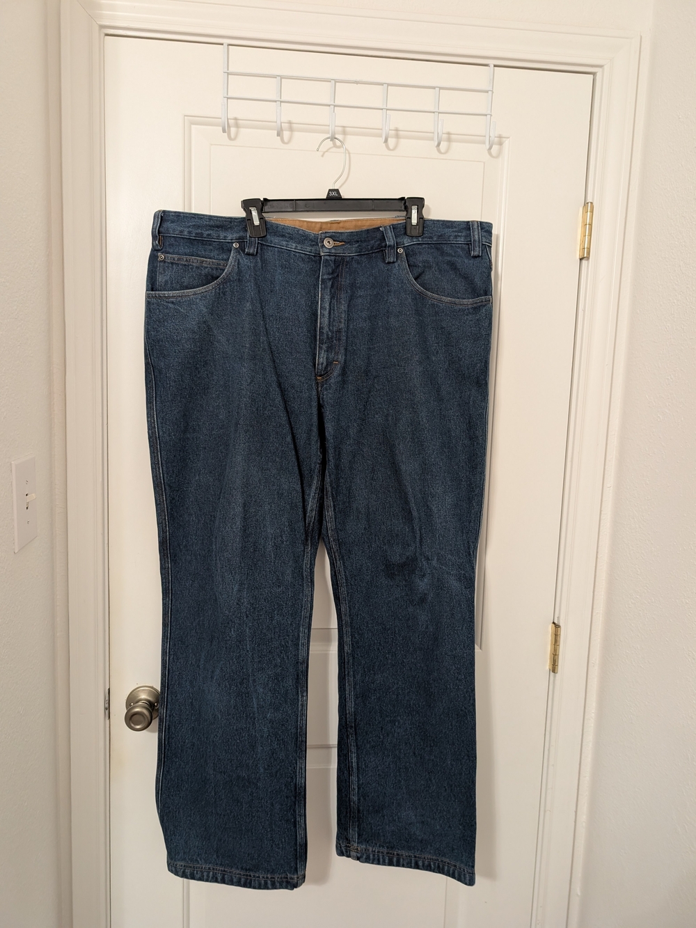 Duluth Trading Co Men's 44x32 Blue Jeans Relaxed Straight Leg Workwear